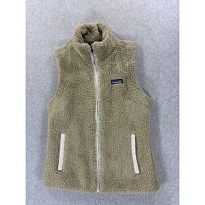 Patagonia LOS GATOS Sherpa Lined Jacket Vest (Women's Medium) Tan